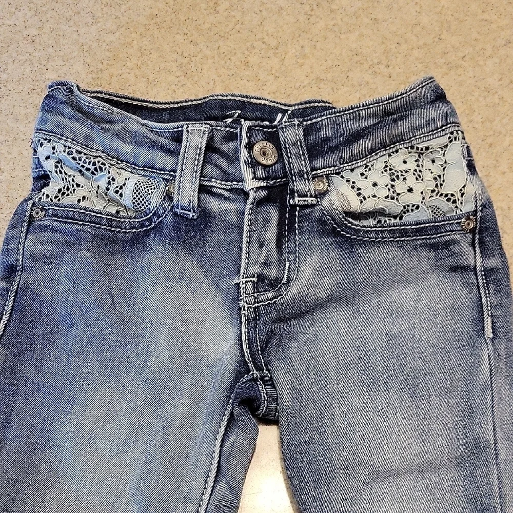 Firefly Skinny Jeans Size 3T with Lace Accents on Pockets